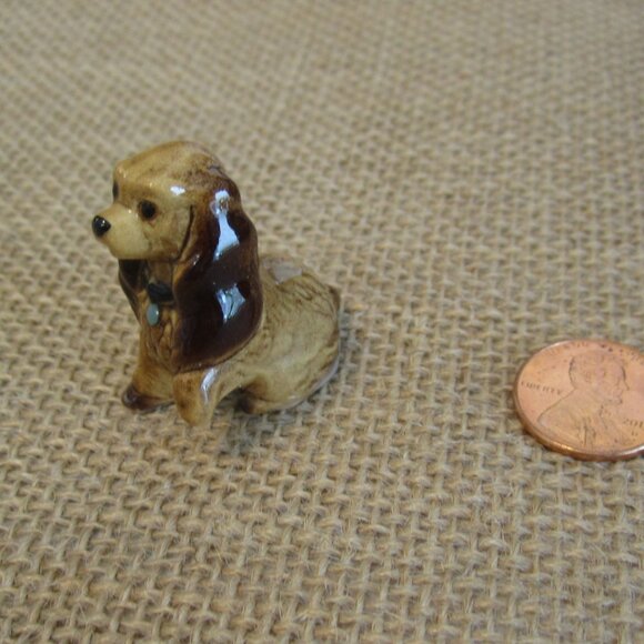 Vintage Tiny Porcelain Cocker Spaniel Figurine made by Hagen Renaker Mama Cocker - Picture 3 of 5